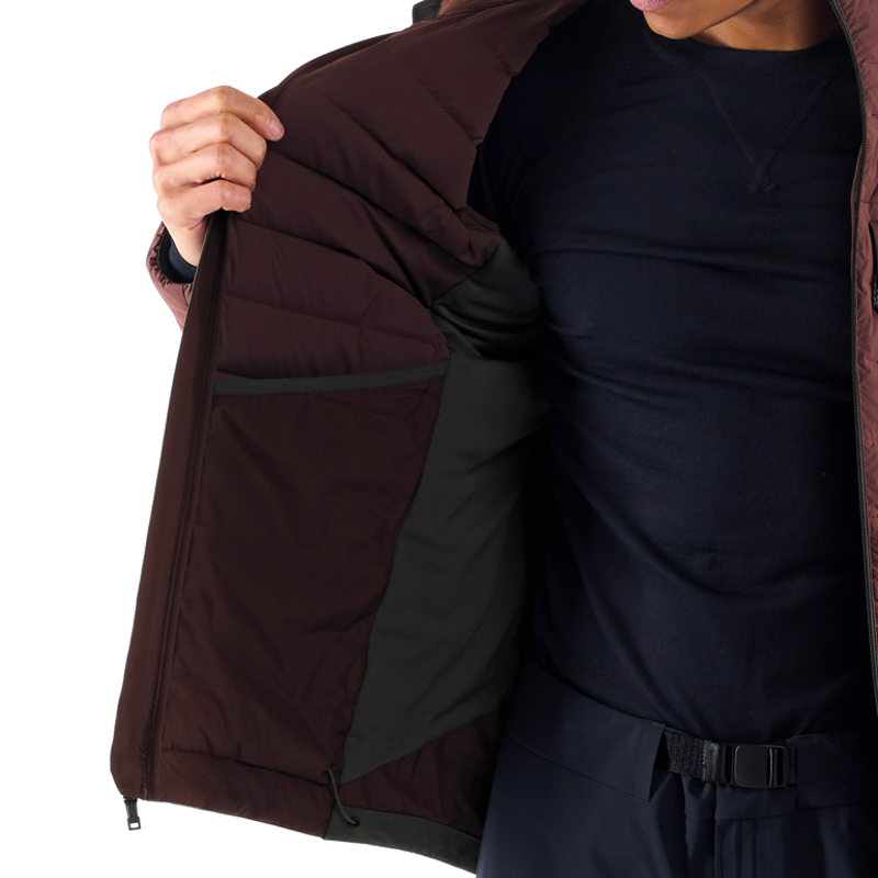 Artilect Mens Divide Fusion Stretch Hoodie Amaranth / Black-7